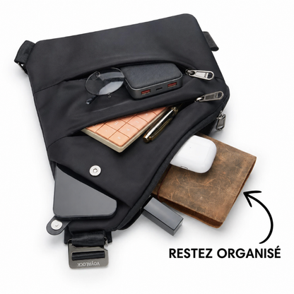 VoyaLock – Sac bandoulière antivol compact à fermetures cachées